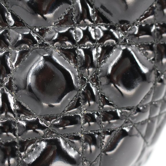 Dior Patent Cannage Dior Soft Shopping Tote Black - Picture 7 of 14